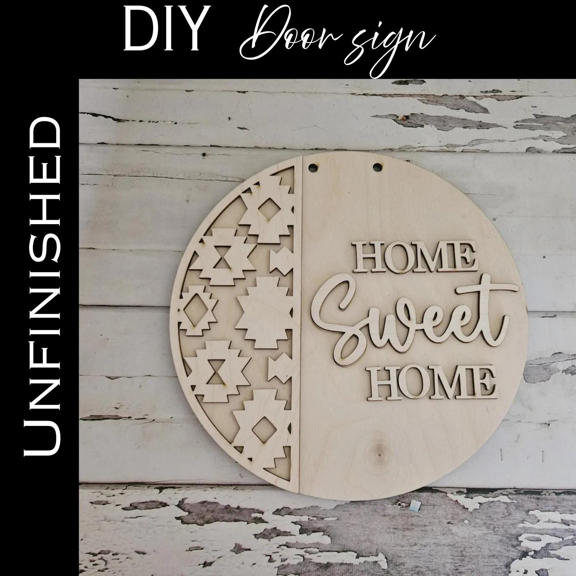 DIY Welcome Door Sign – Unfinished Wood Craft, Home Decor