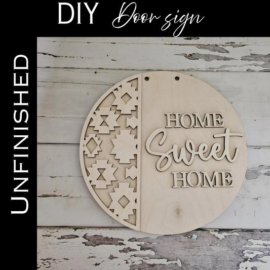 DIY Welcome Door Sign – Unfinished Wood Craft, Home Decor