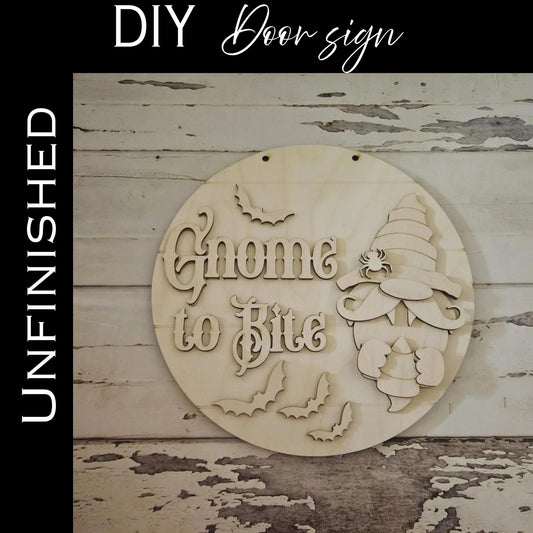DIY Halloween Gnome Door Hanger Blank | Unfinished Wood Decor