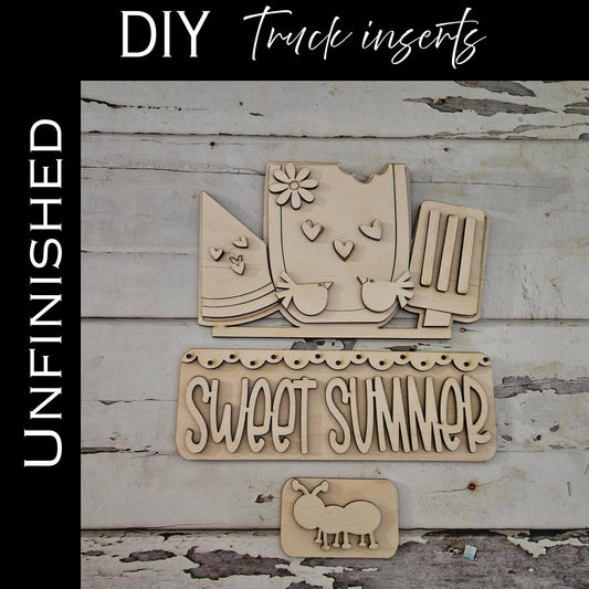 DIY Summer truck interchangeable insert, Make your own summer home decor
