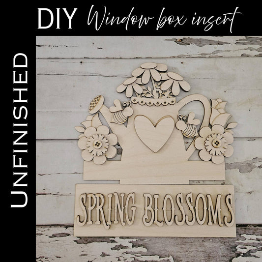 DIY Spring window box interchangeable sign, Make your own interchangeable decor