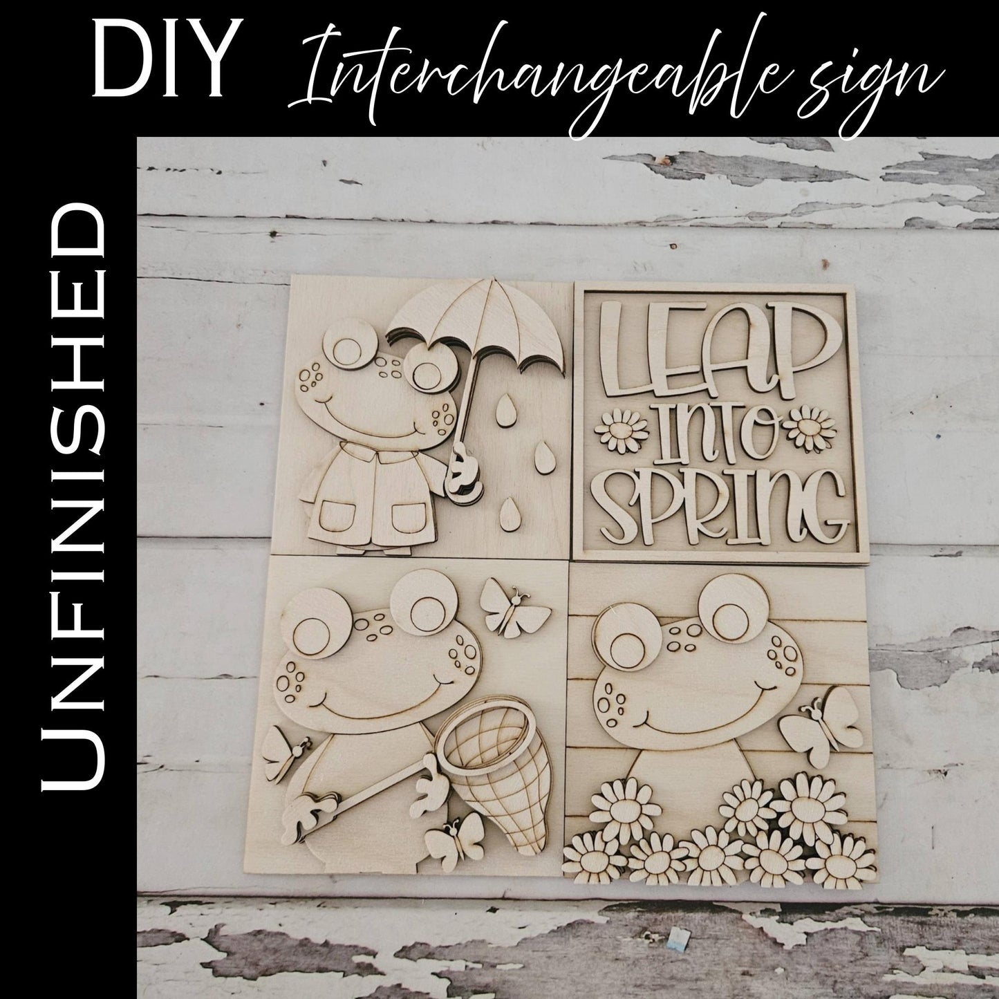 DIY Spring interchangeable sign, Make your own spring home decor