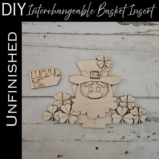 DIY St Patrick's day interchangeable basket insert, Make your own March 17th decor