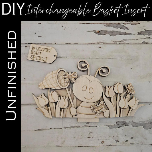 DIY Easter Interchangeable Basket Wood Blank: Spring Tiered Tray Decor