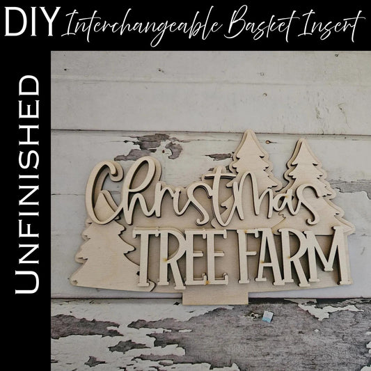 DIY Interchangeable Basket Wood Blank - Tiered Tray Decor