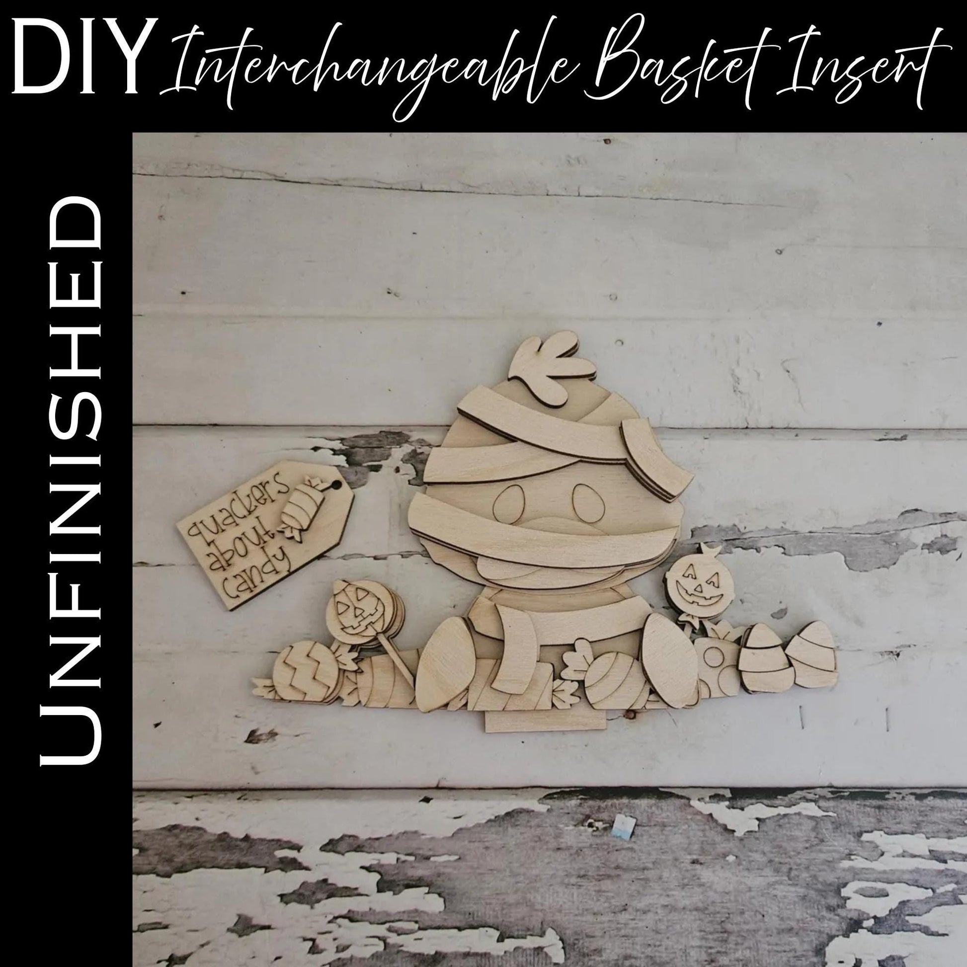 DIY Interchangeable Basket Wood Blank: Tiered Tray Decor