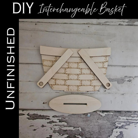 DIY Interchangeable Basket Wood Blank: Tiered Tray Decor