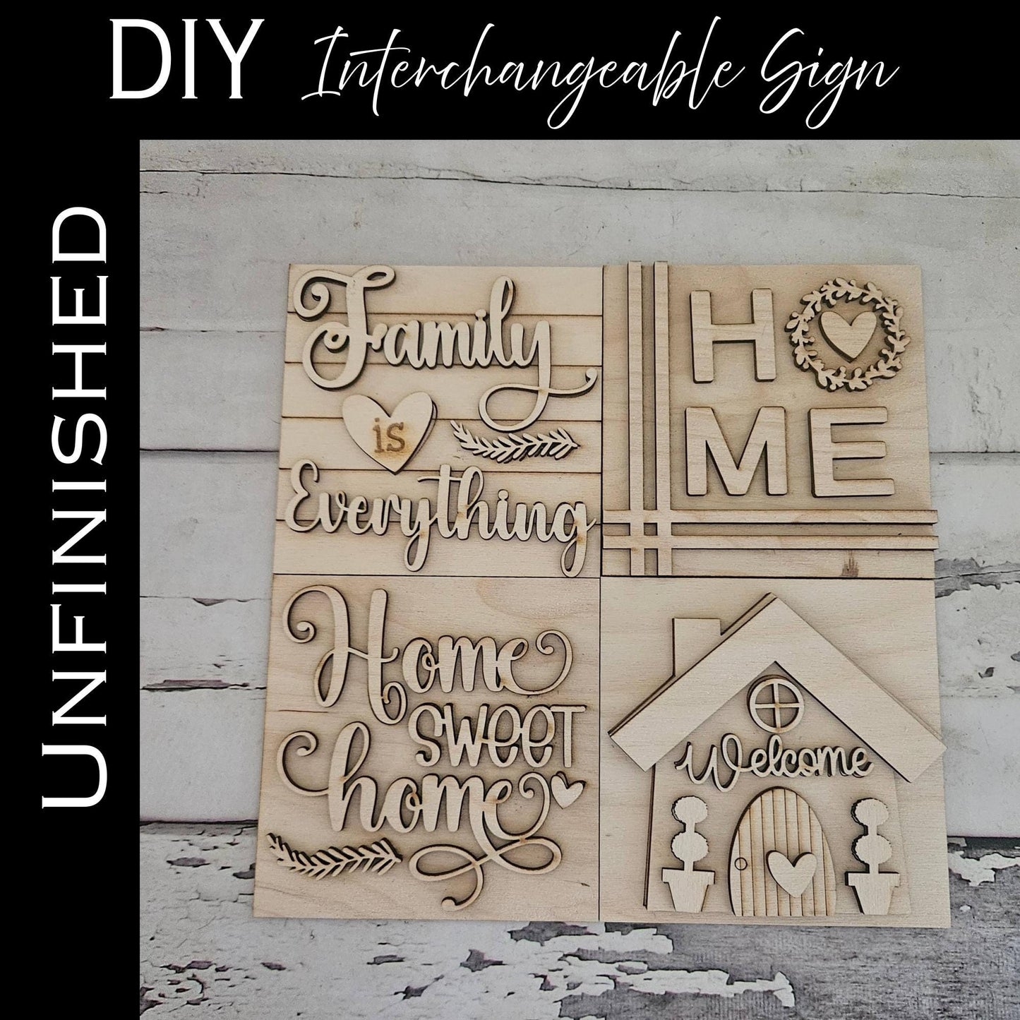 DIY Birch Wood Home Sign Blanks – Farmhouse Tiered Tray Decor