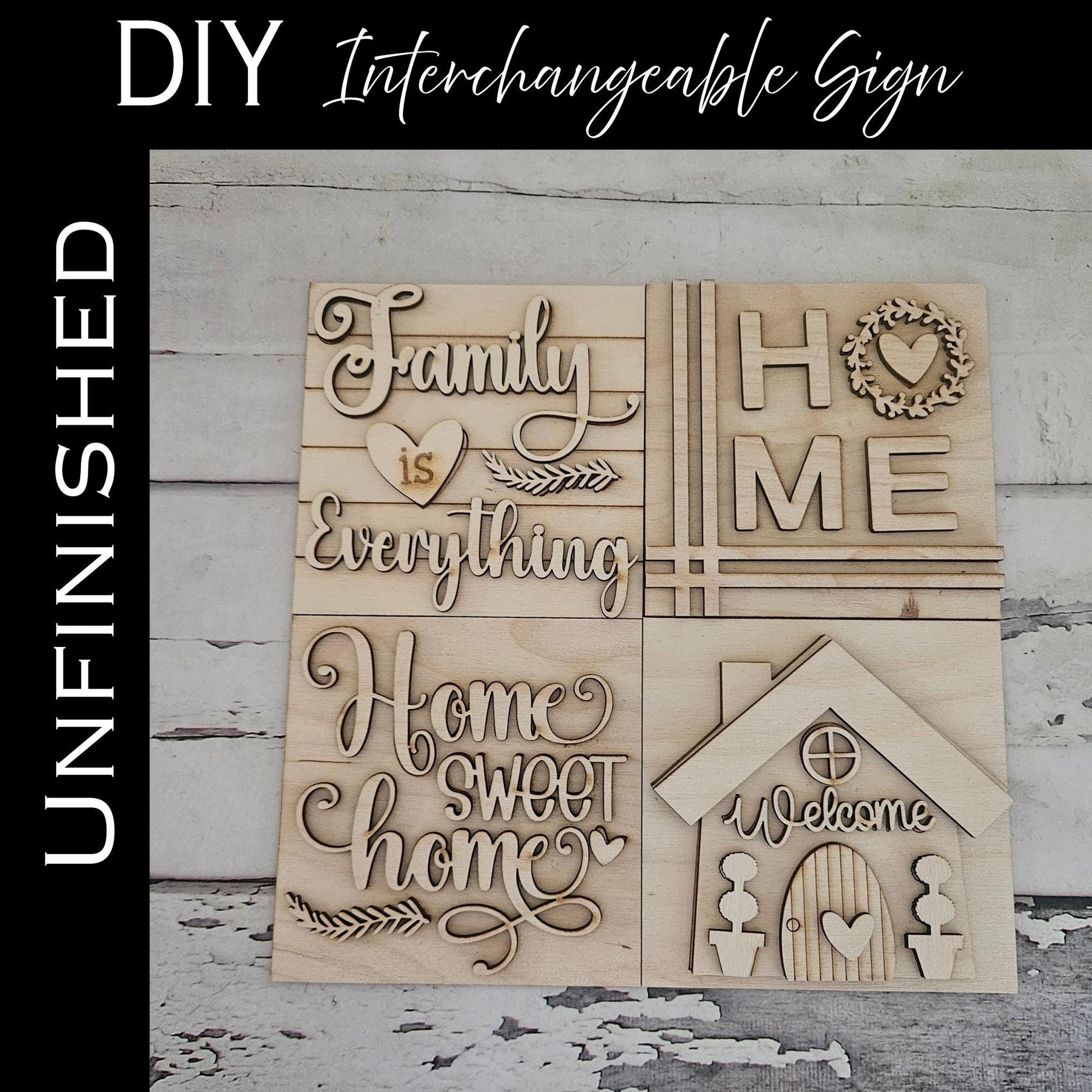 DIY Birch Wood Home Sign Blanks – Farmhouse Tiered Tray Decor