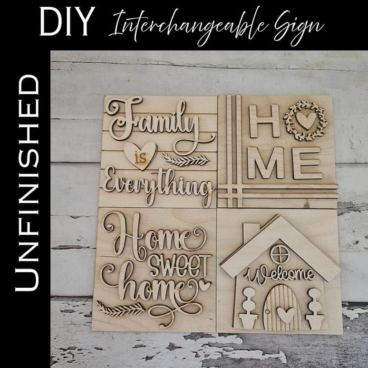 DIY Birch Wood Home Sign Blanks – Farmhouse Tiered Tray Decor