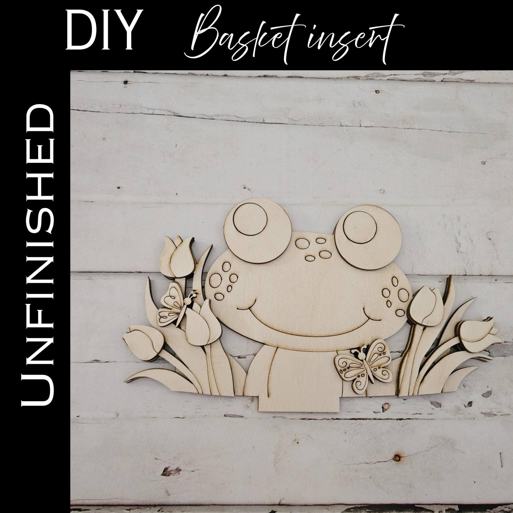 DIY Frog Basket interchangeable insert, Make your own spring decor