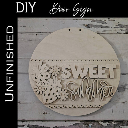 DIY Strawberry Door Hanger Blank – Summer Wood Sign