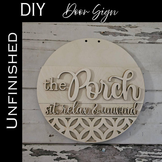 DIY Welcome Door Sign – Unfinished Wood Craft, Home Decor
