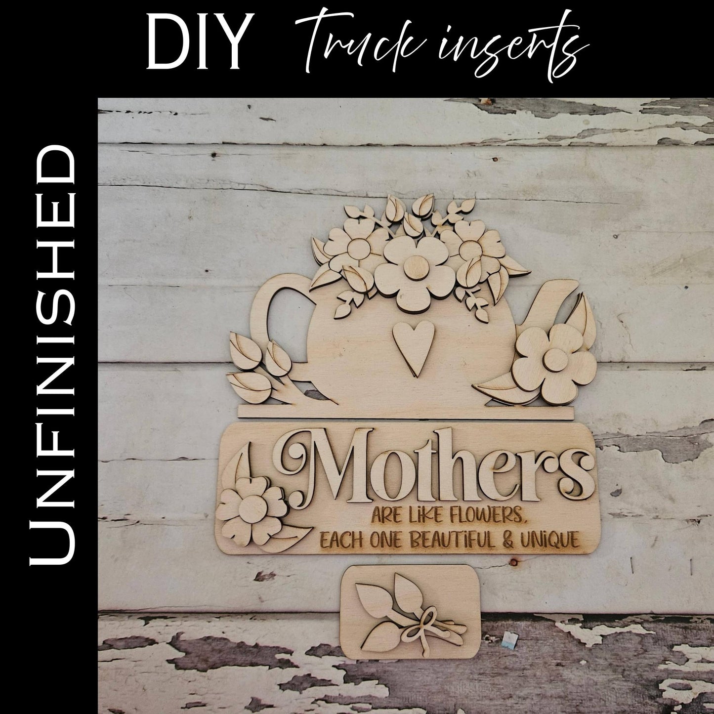 DIY Mother's Day truck interchangeable insert, Make your own decor for mom