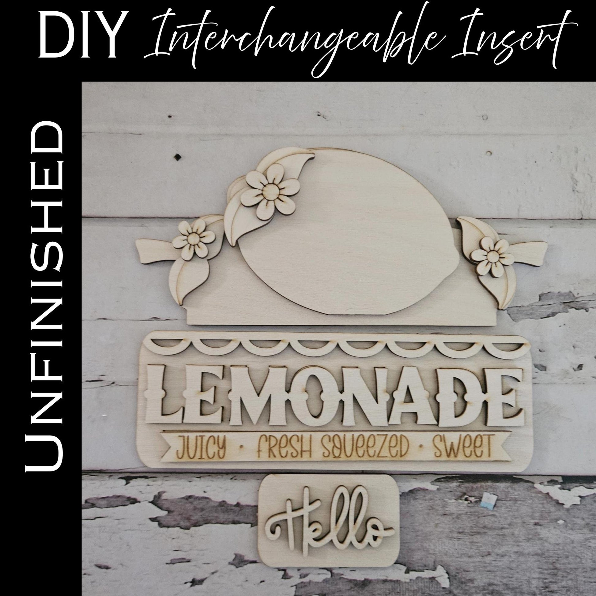 DIY Lemon Interchangeable Truck Insert, Make your own lemonade home decor