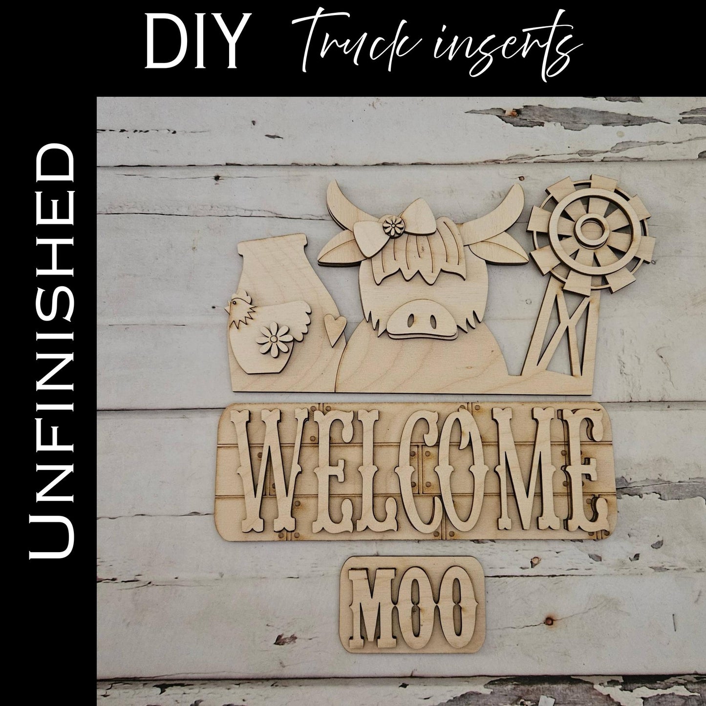 DIY Cow truck interchangeable, Make your own farm home decor