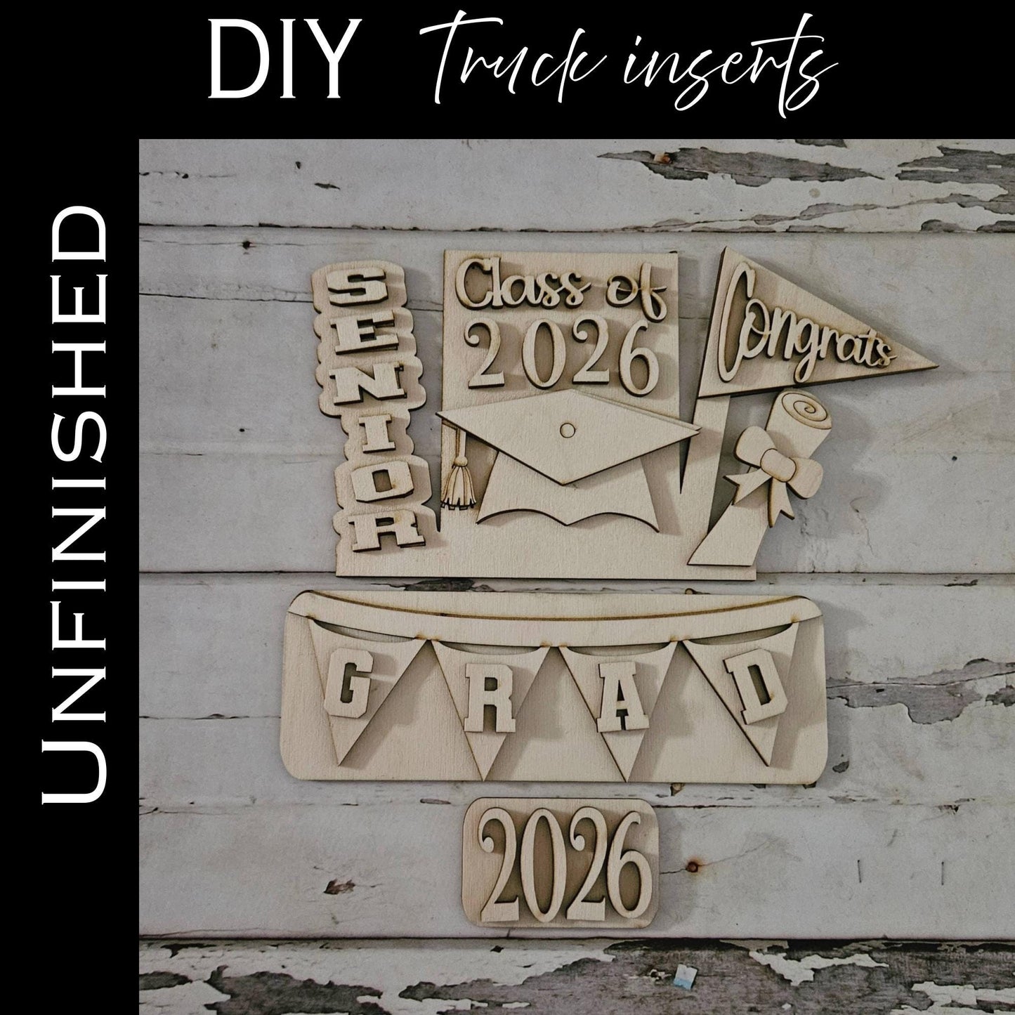 DIY Graduation truck insert, Make your own interchangeable home decor