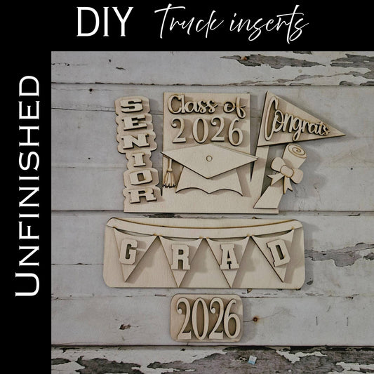 DIY Graduation truck insert, Make your own interchangeable home decor