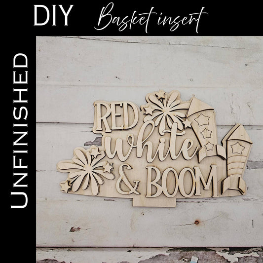 DIY 4th of July basket insert. Make your own patriotic interchangeable decor