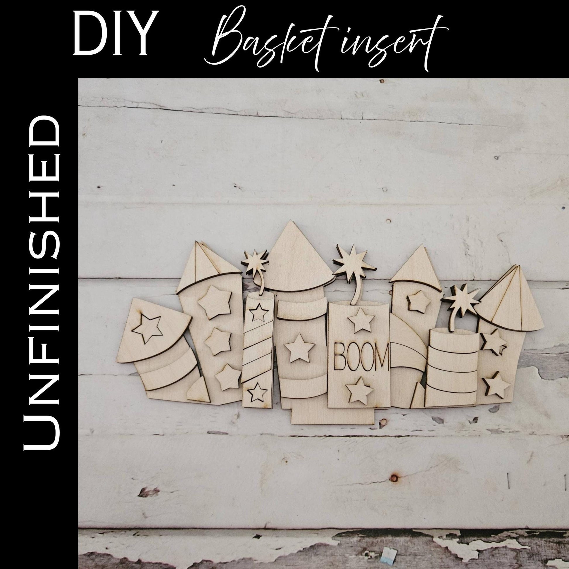 DIY 4th of July basket insert. Make your own patriotic interchangeable decor