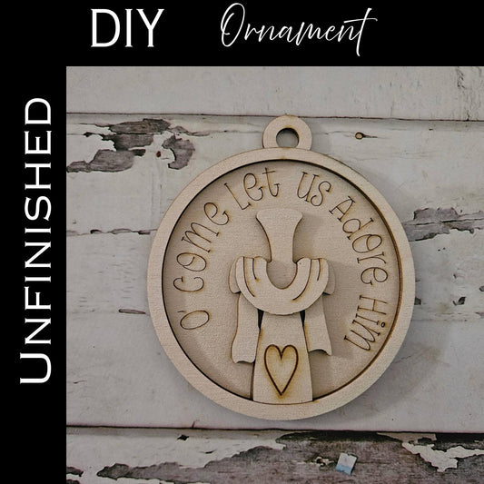 DIY Christmas Ornament Coloring Kit: Kids Wooden Ornaments to Paint