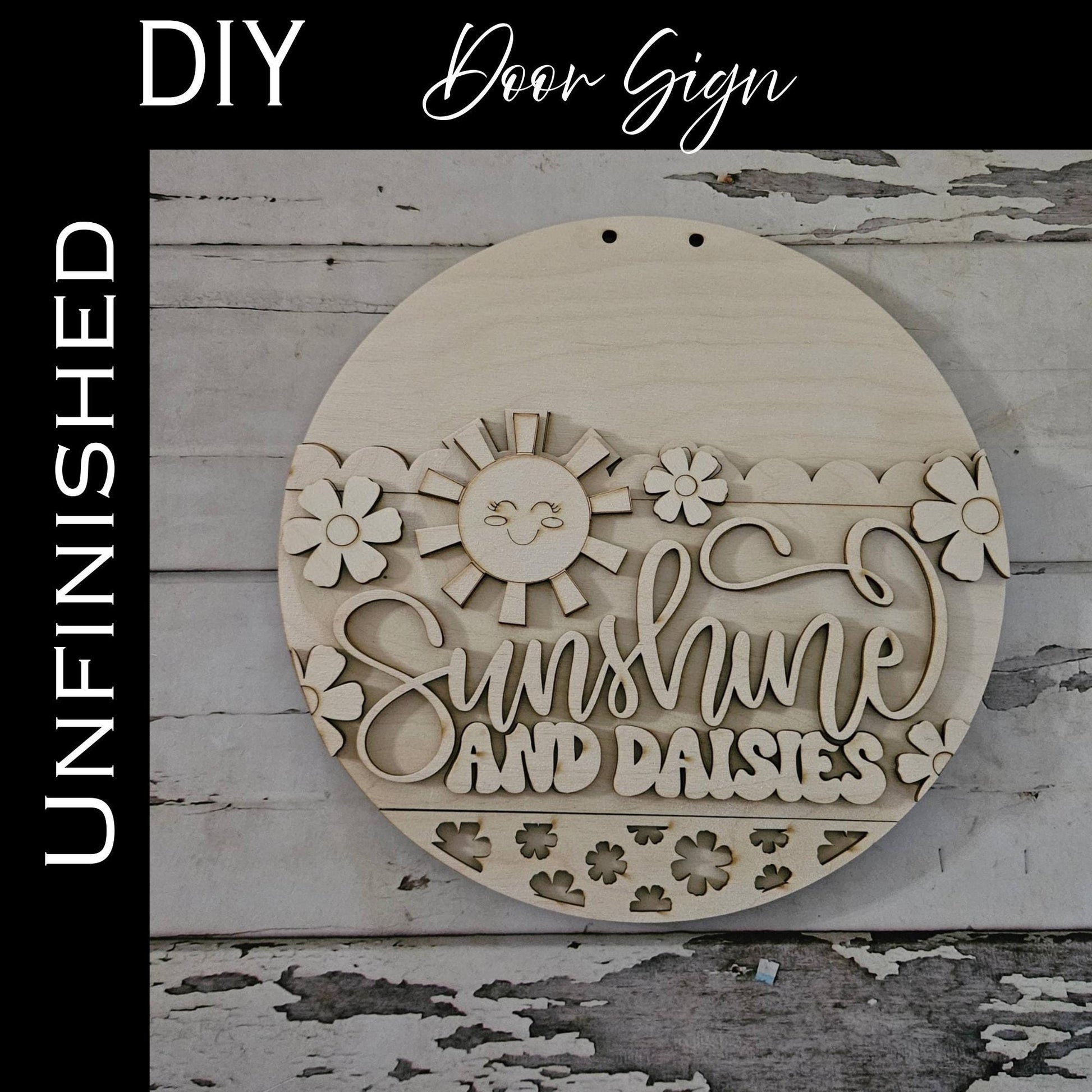 DIY Welcome Door Sign – Unfinished Wood Craft, Home Decor
