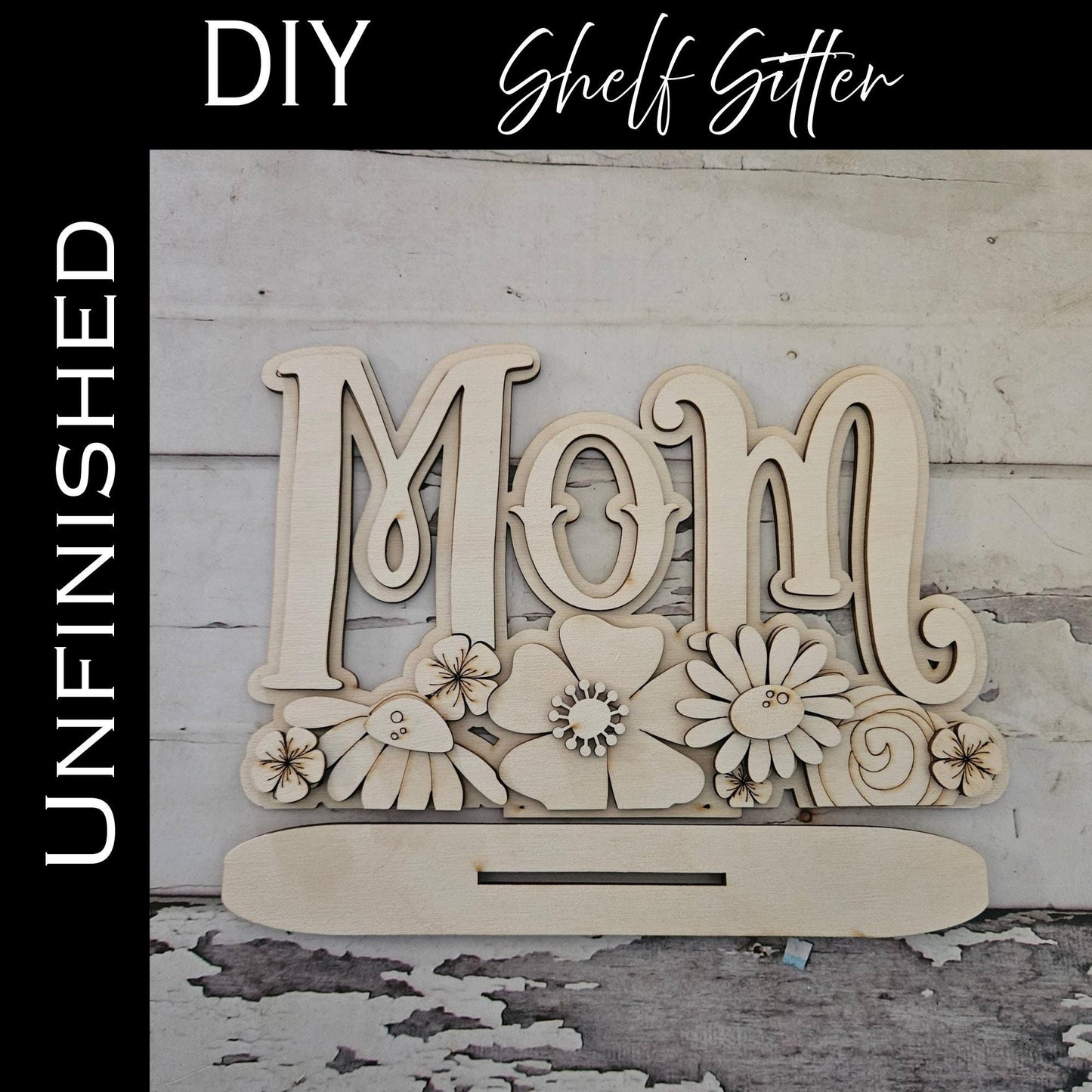 DIY Mother's Day Tiered Tray Decor – Unpainted shelf sitter