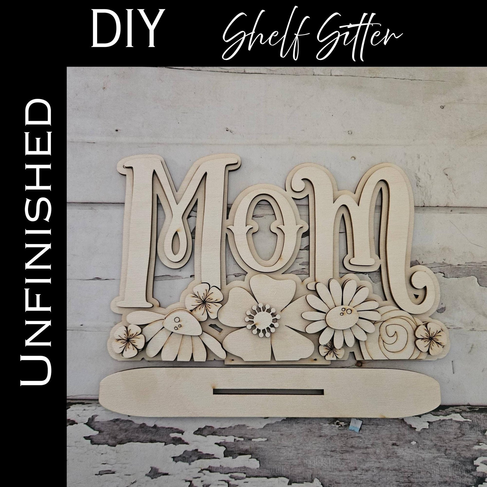 DIY Mother's Day Tiered Tray Decor – Unpainted shelf sitter