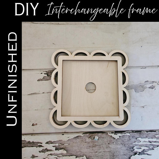 DIY Birch Wood Frame Blank – Unfinished Interchangeable Decor