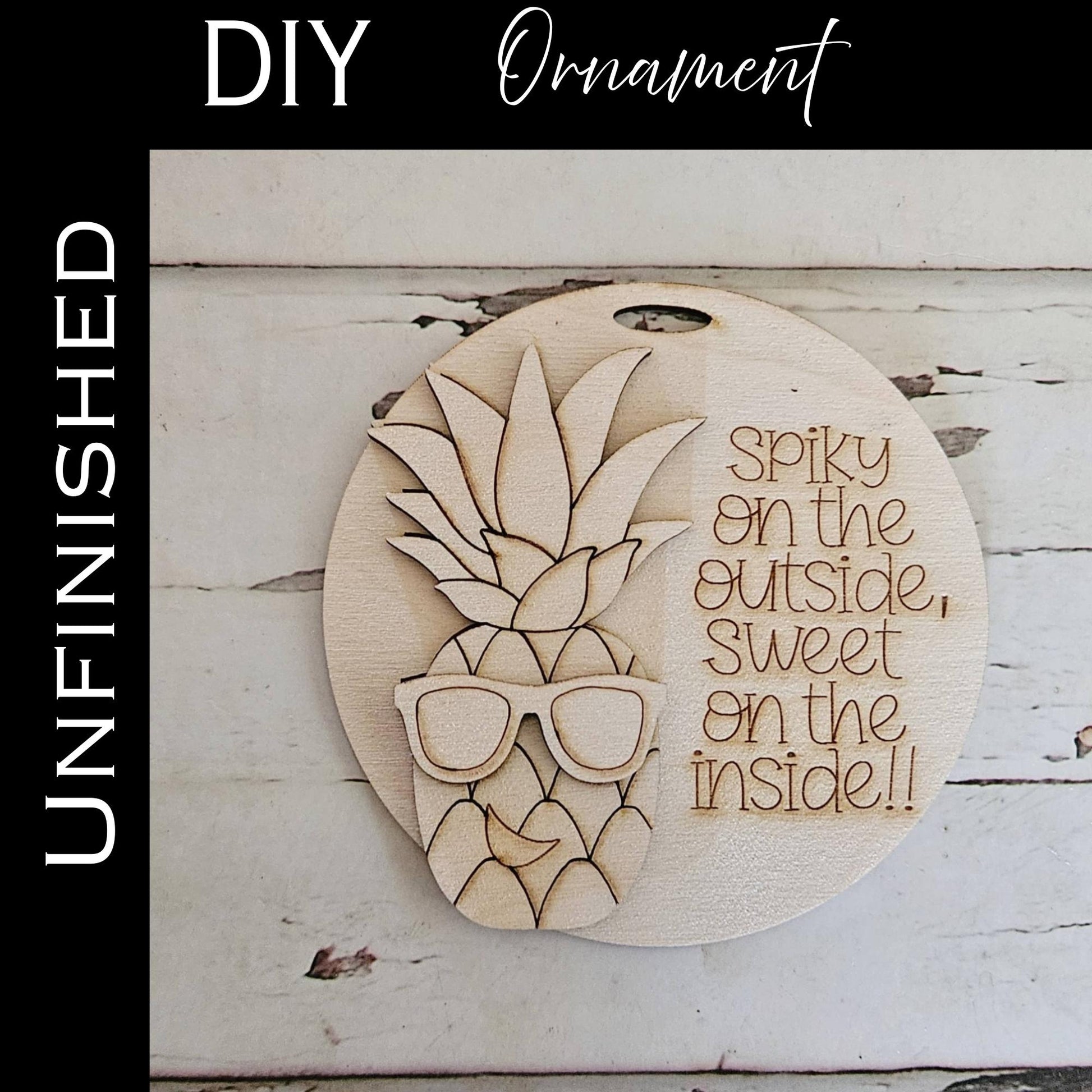 DIY Pineapple Christmas Ornament Coloring Kit