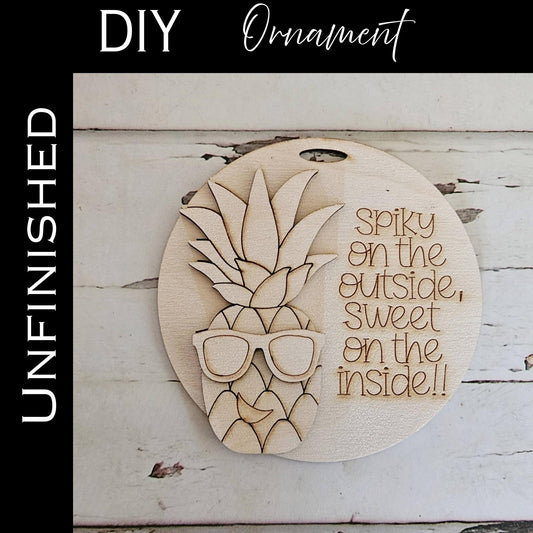 DIY Pineapple Christmas Ornament Coloring Kit