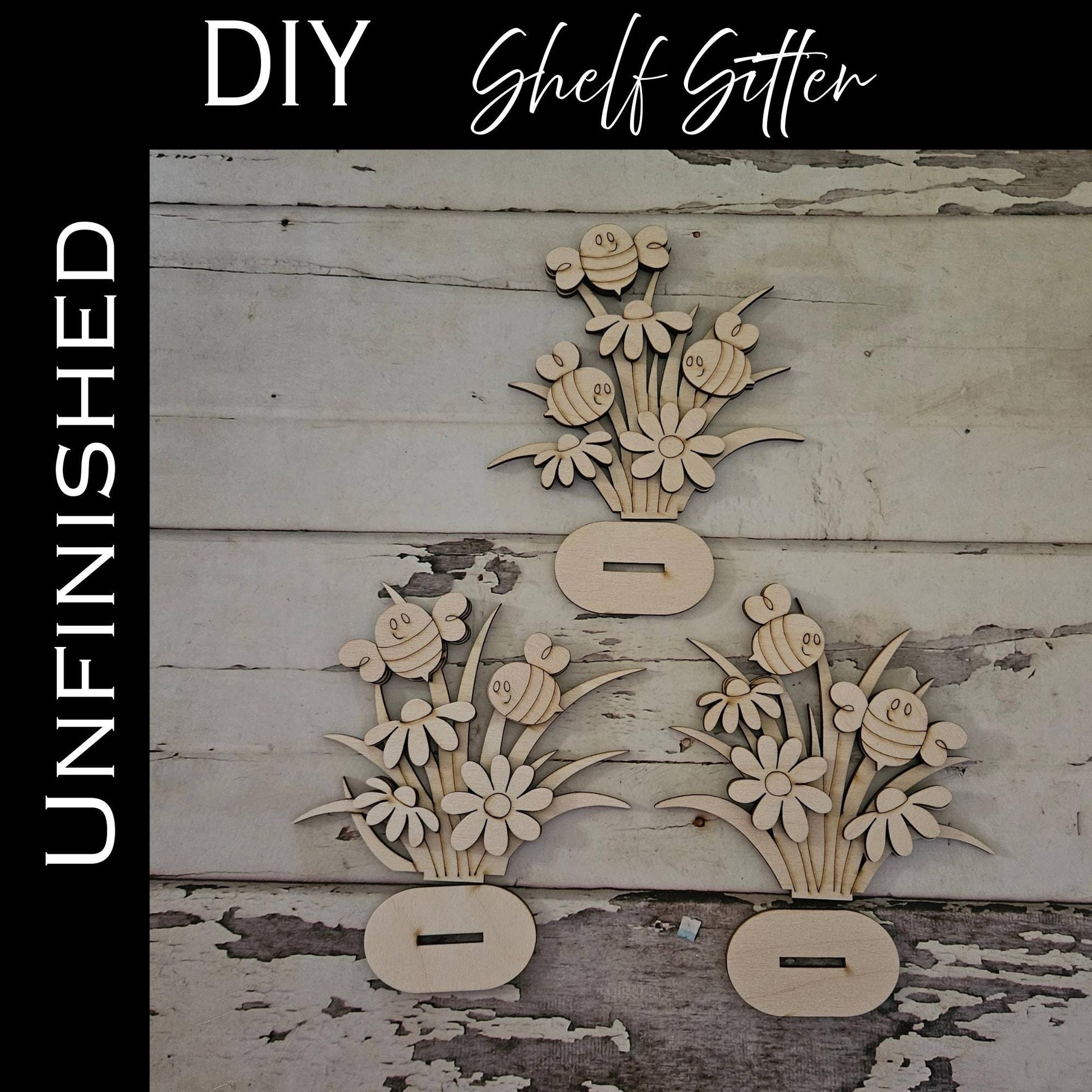 DIY Spring shelf sitter, Make your own Spring tiered tray home decor