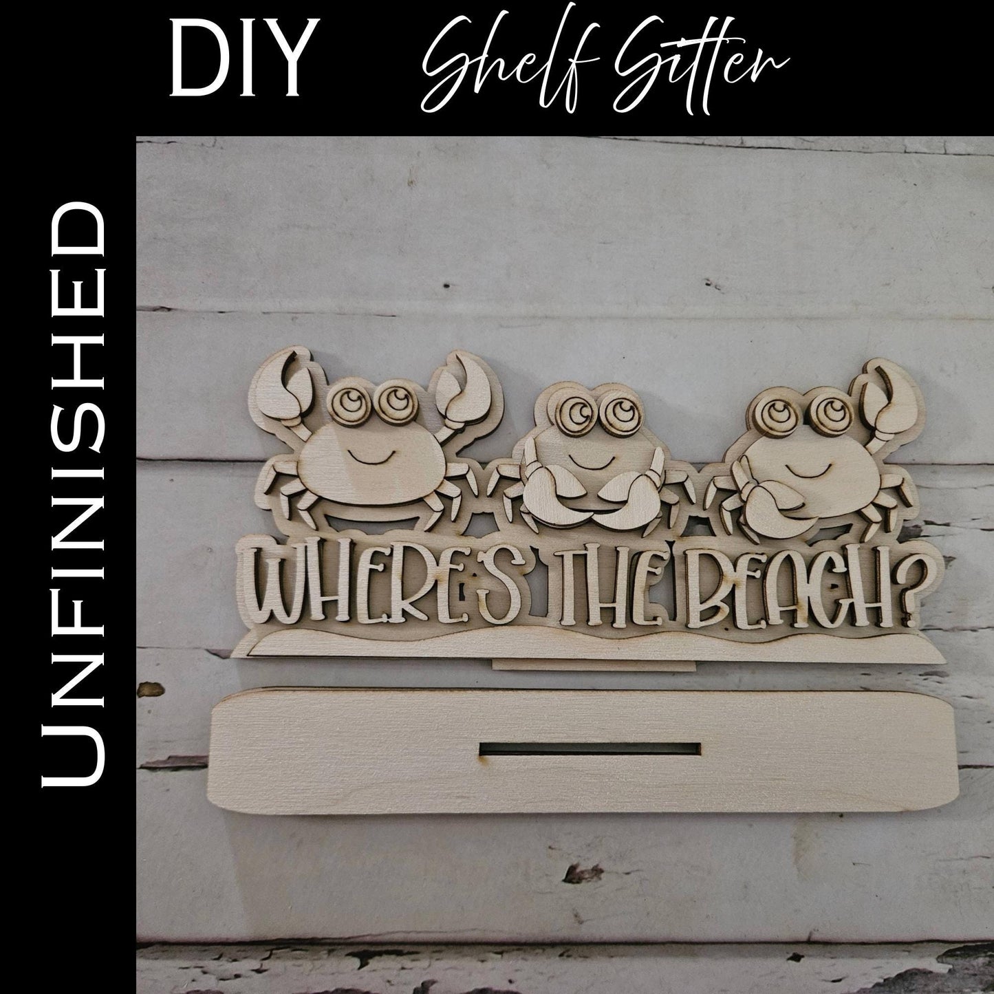DIY Summer Shelf Sitter, Summer Wood Blank