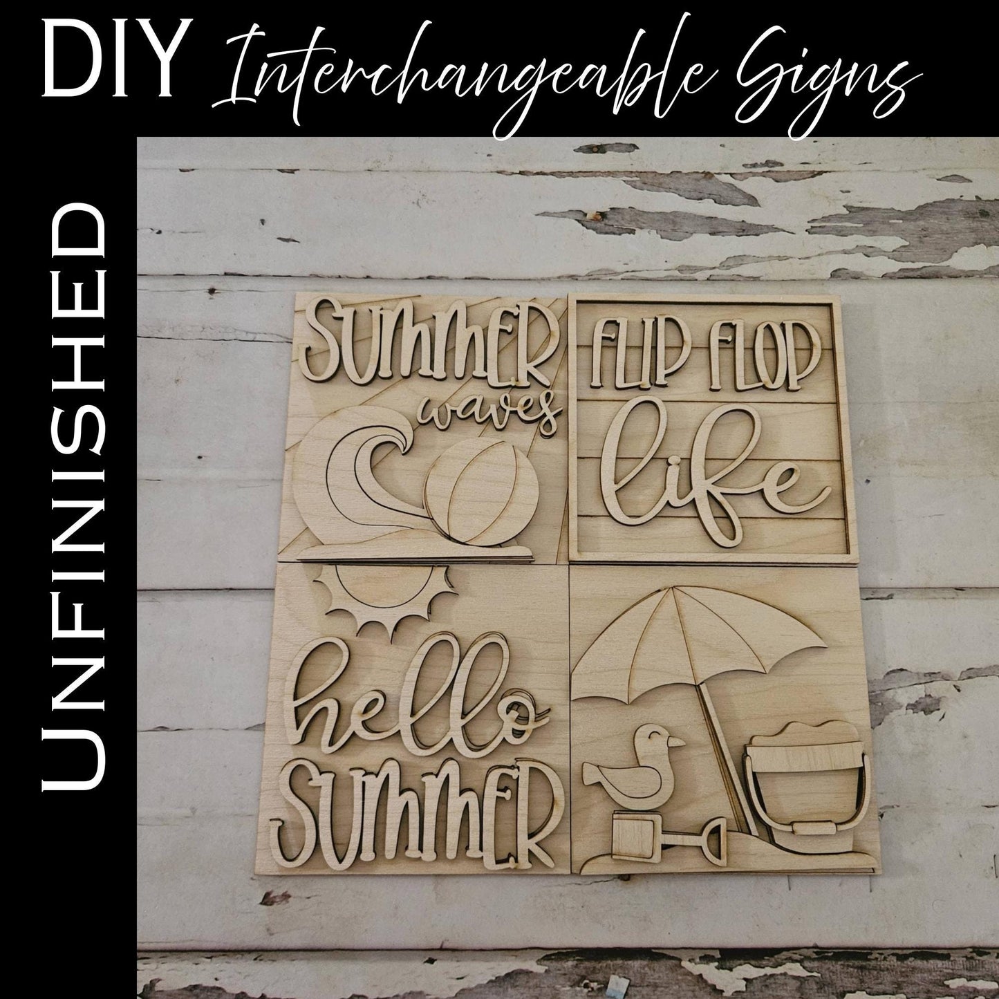 DIY Summer interchangeable Signs – Make your own Sun home decor