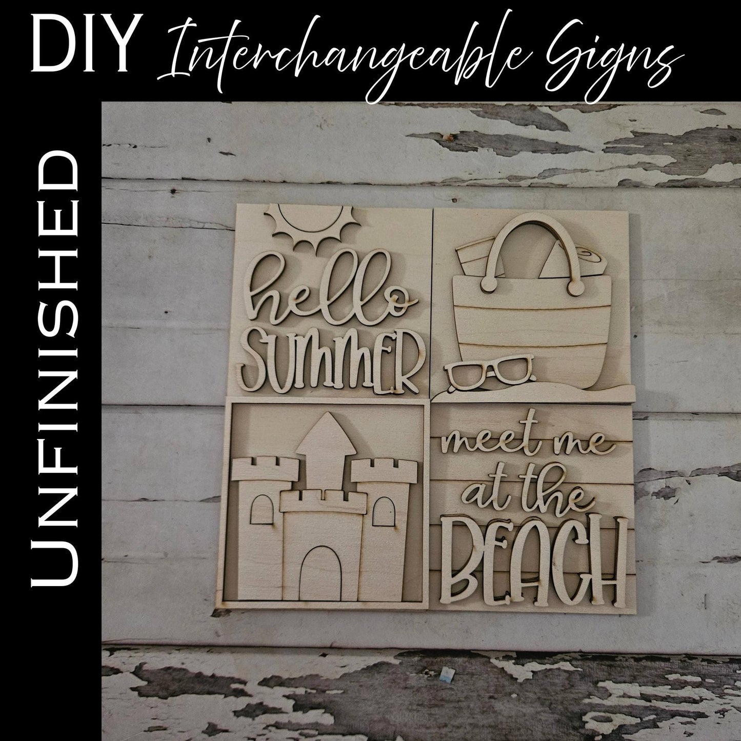 DIY Summer interchangeable Signs – Make your own Sun home decor