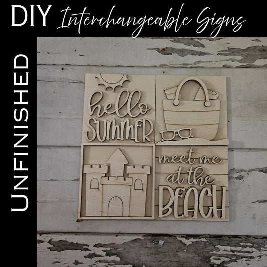 DIY Summer interchangeable Signs – Make your own Sun home decor