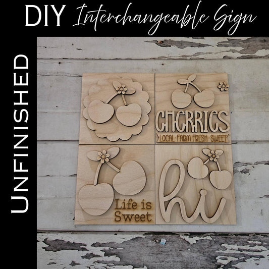 DIY Cherry Interchangeable signs, Make your own Fruit home decor