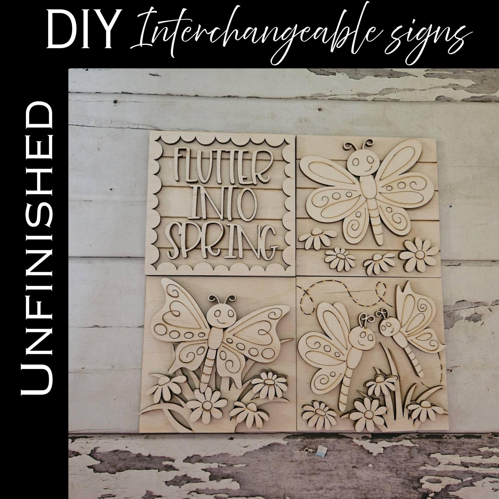 DIY Spring interchangeable sign, Make your own spring home decor