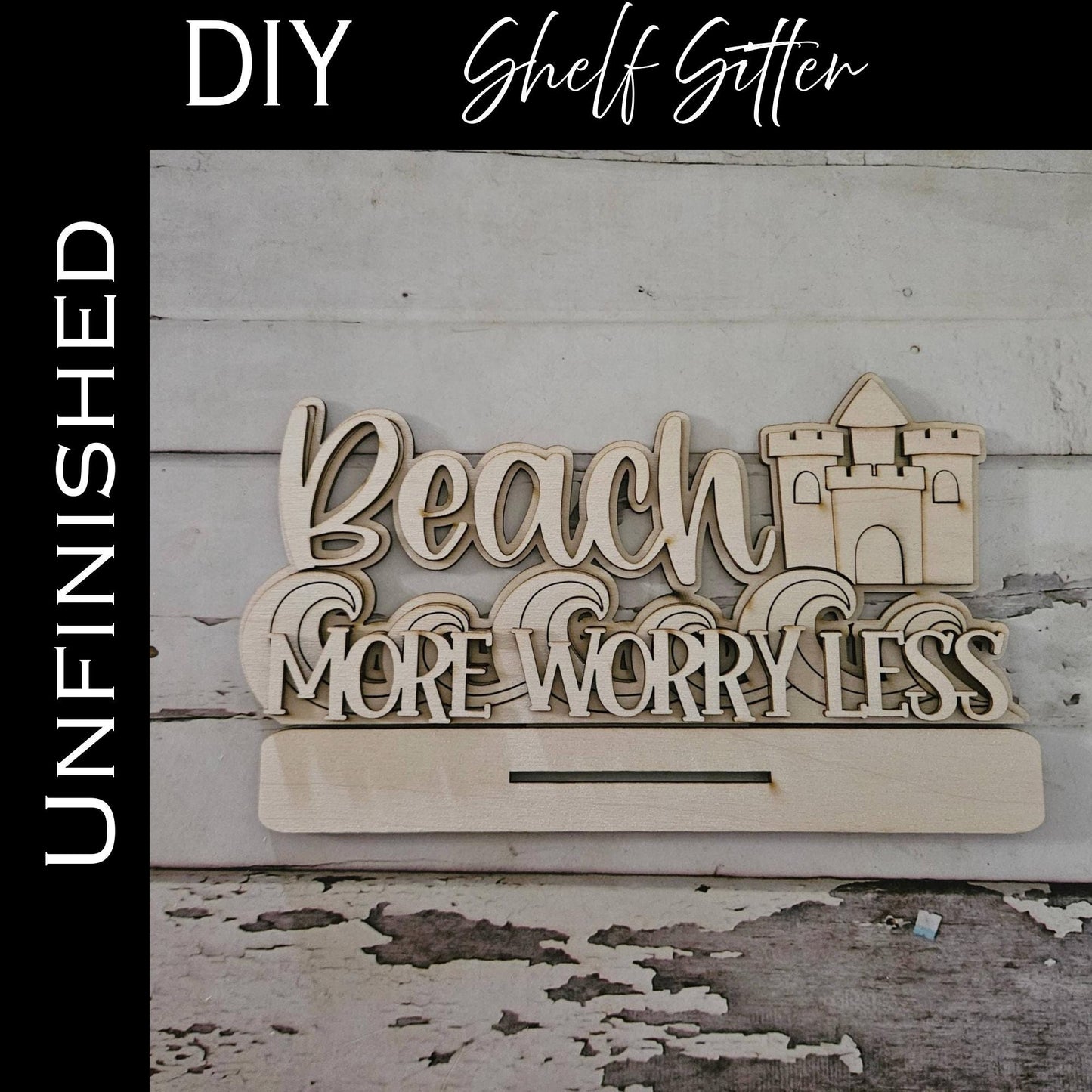 DIY Summer Shelf Sitter, Summer Wood Blank