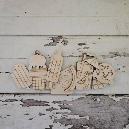 DIY Summer Interchangeable Basket Wood Blank: Tiered Tray Decor