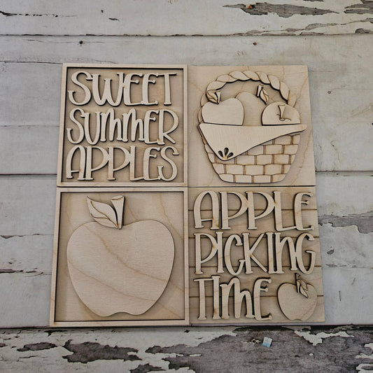 DIY Summer Apple Interchangeable Signs : Make your own Apple tiered tray decor