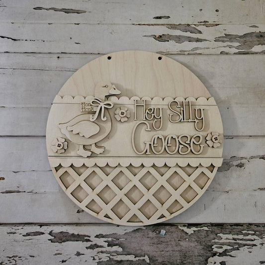 Diy Goose door sign, Make your own Goose front hanger wood blank