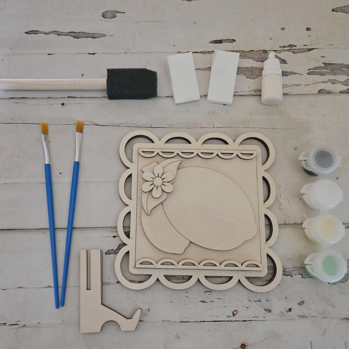Lemonade Tiered Tray DIY Blank, Summer Wood Craft Kit