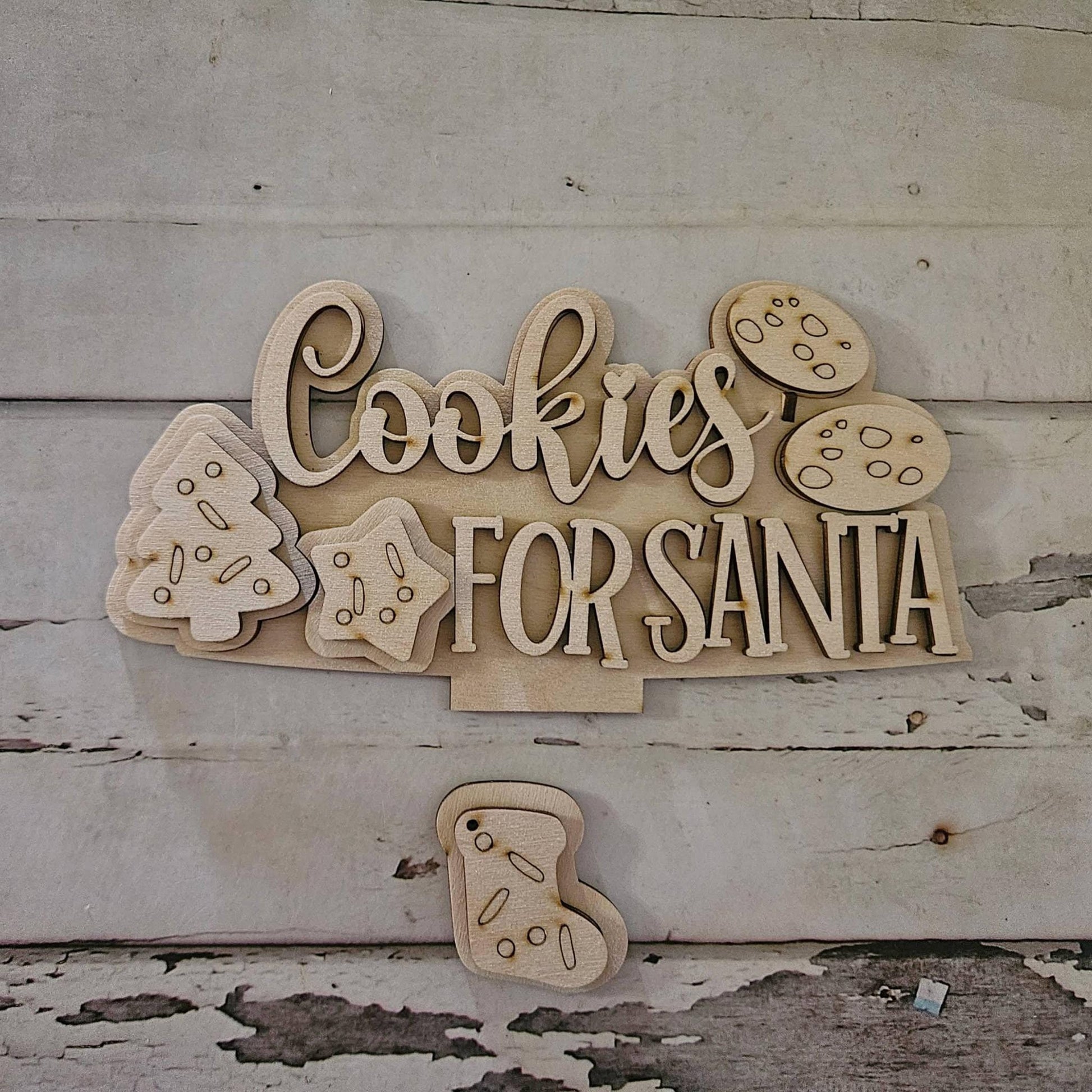 DIY Christmas Interchangeable Basket Wood Blank - Tiered Tray Decor