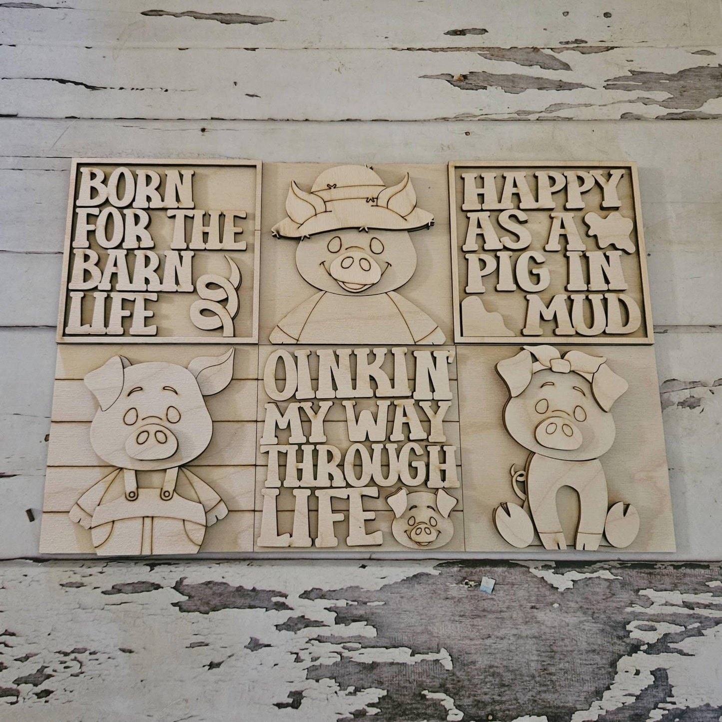 DIY Pig interchangeable signs ; Make your own farm home decor