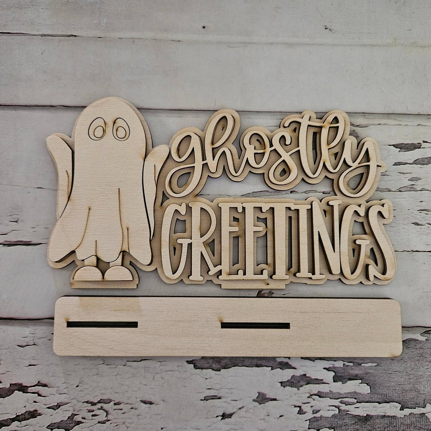 DIY Halloween Pumpkin Shelf Sitter - Unpainted Wood Decor Kit