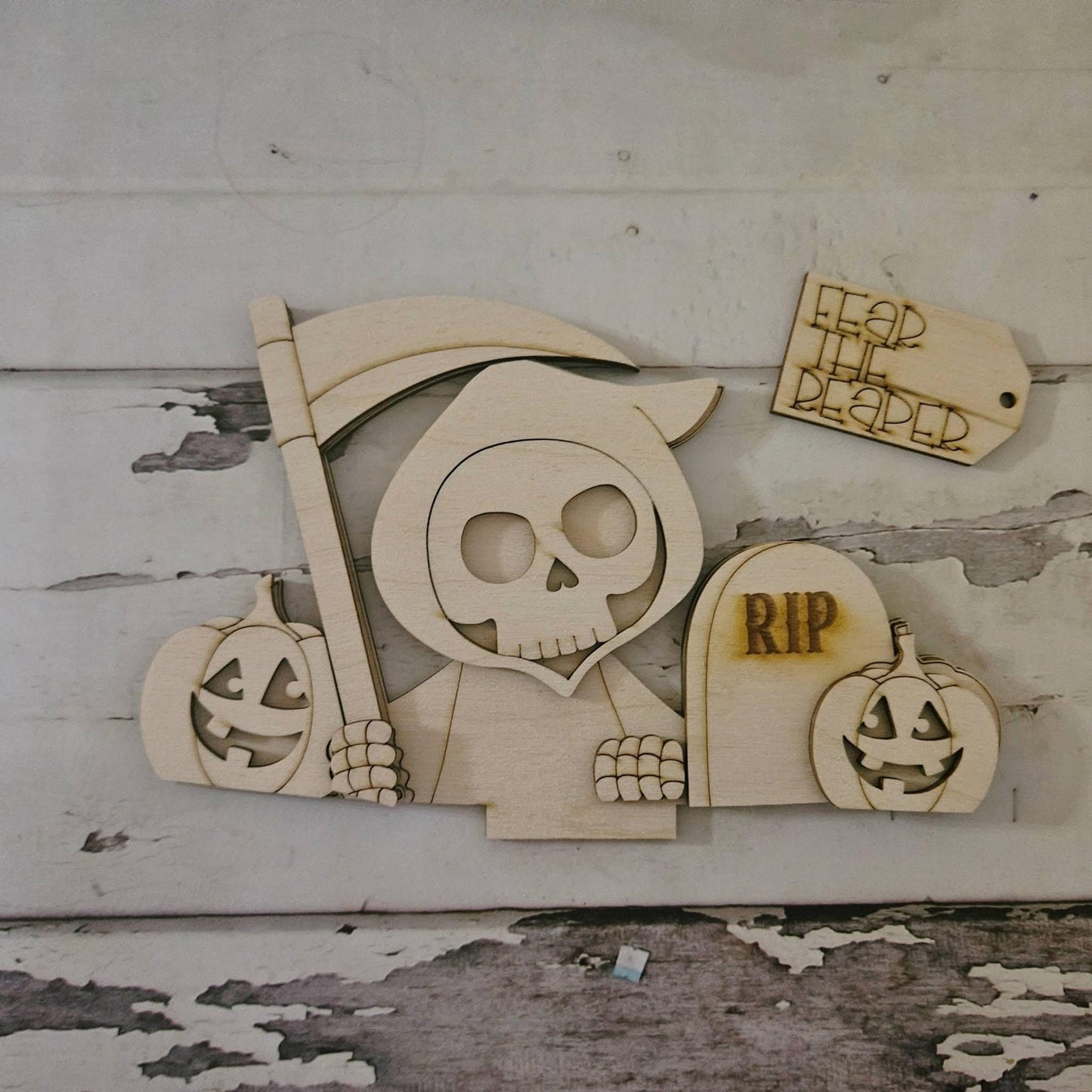 DIY Halloween Interchangeable Basket Wood Blank: Tiered Tray Decor
