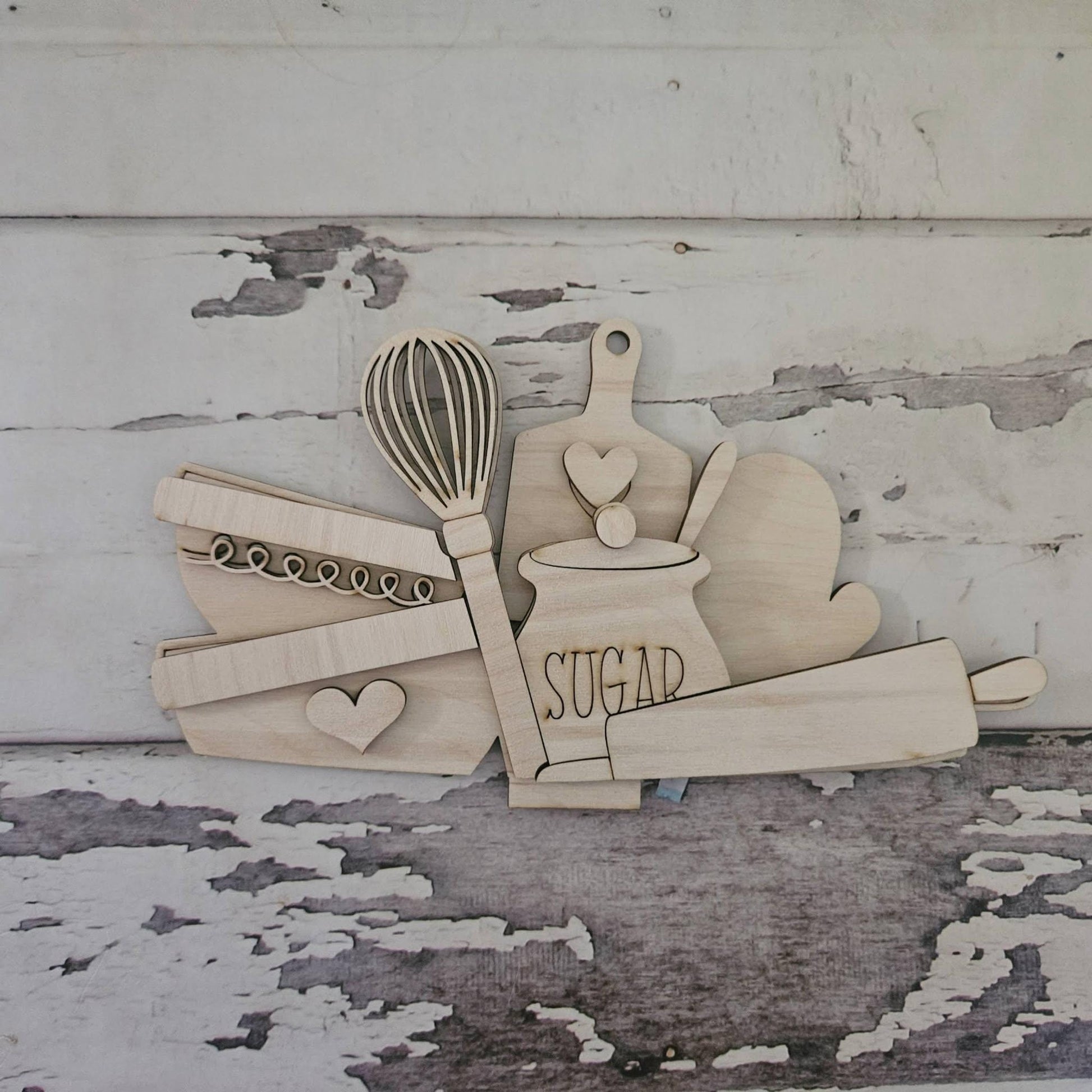 DIY Interchangeable Basket Wood Blank: Tiered Tray Decor