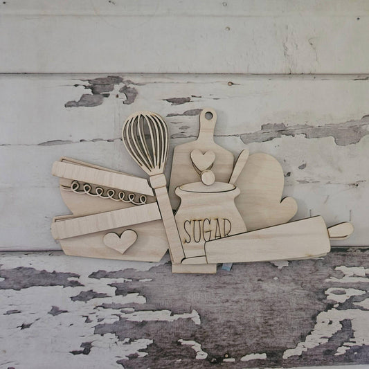 DIY Interchangeable Basket Wood Blank: Tiered Tray Decor