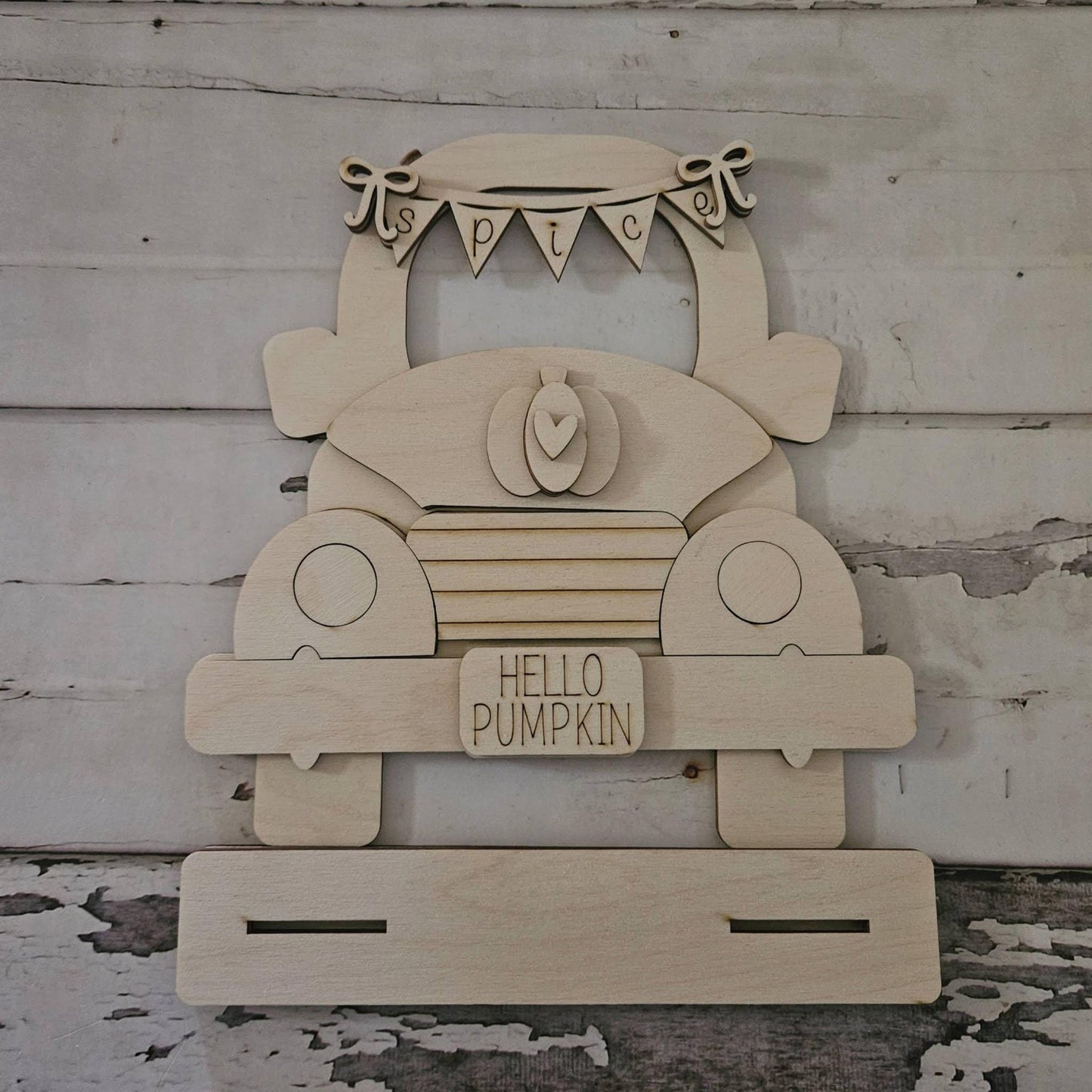 DIY Thanksgiving Shelf Sitter, Unpainted Fall Wood Fall Decor